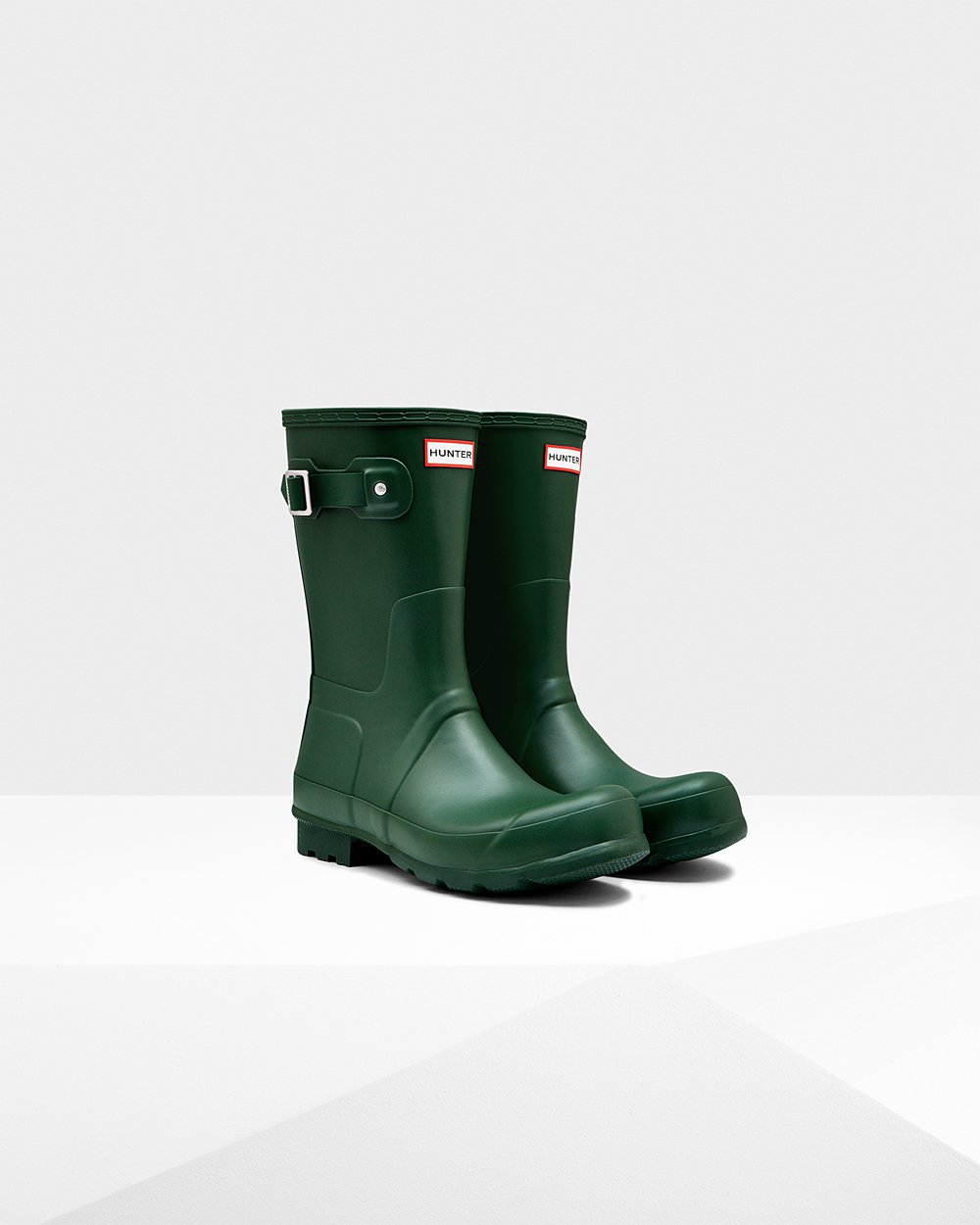 Men Hunter Original | Short Rain Boots Green | NZ-67420-NXPL